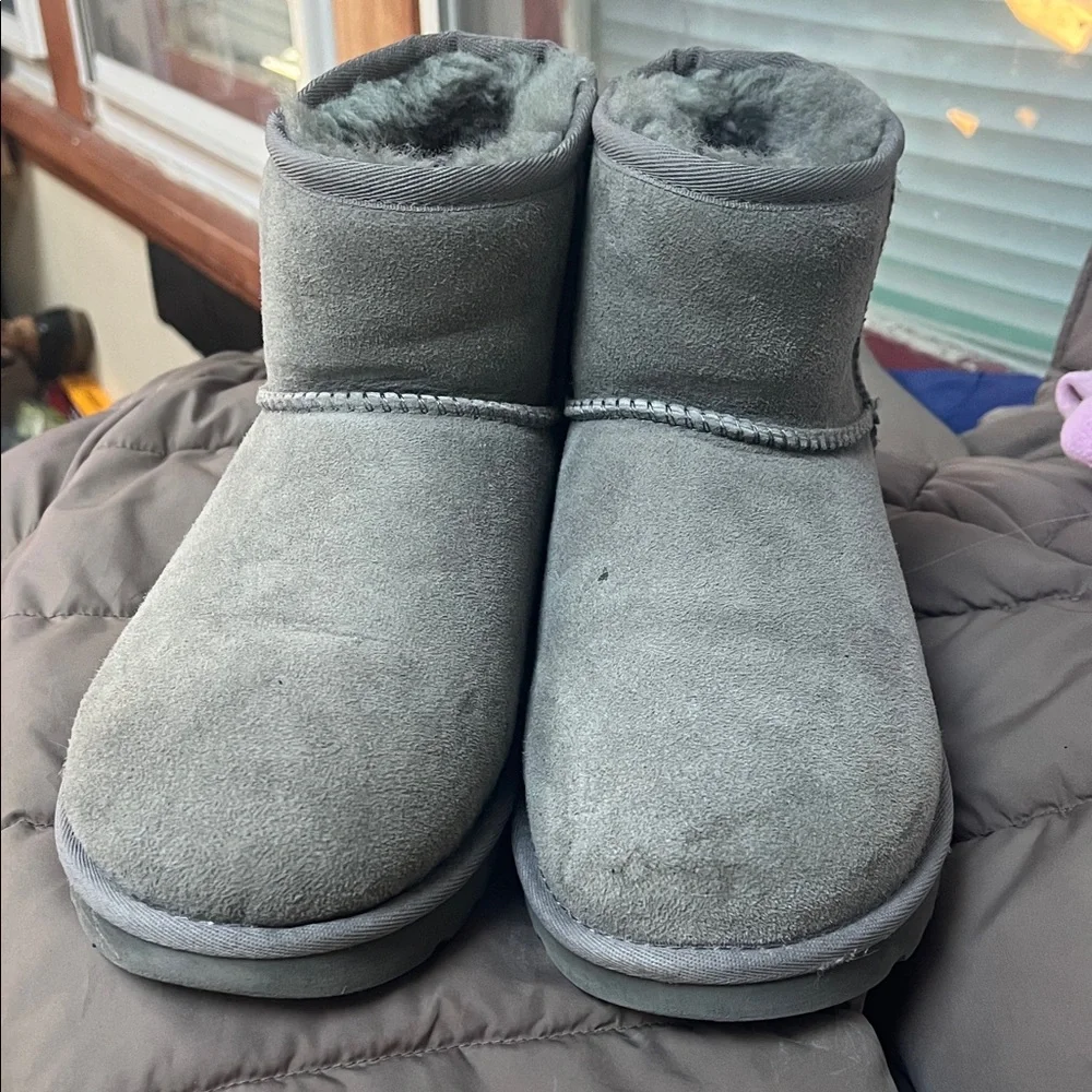 UGG Charcoal Suede Ankle Boots - Picture 3 of 6